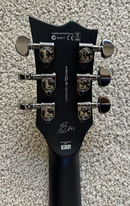 ESP LTD BB-600B Baritone Electric Guitar, See Thru Black Sunburst Satin