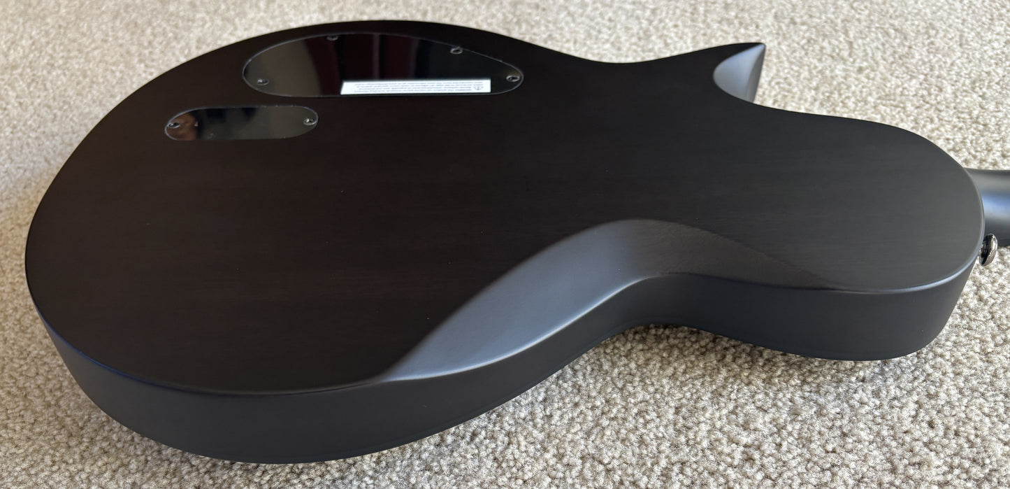 ESP LTD BB-600B Baritone Electric Guitar, See Thru Black Sunburst Satin