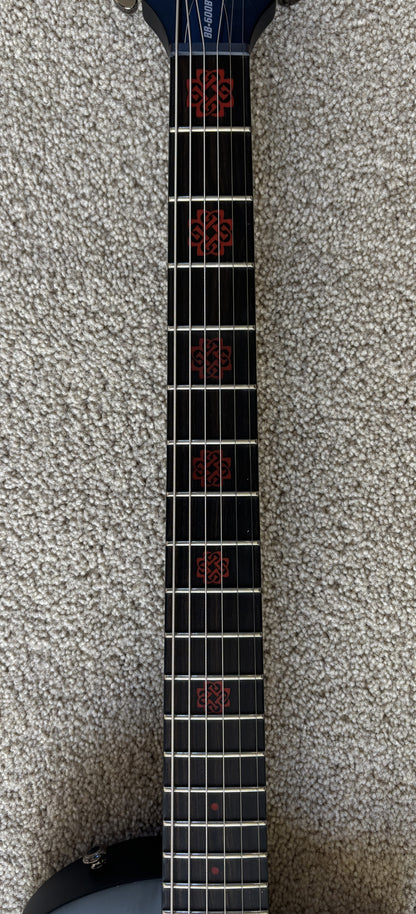 ESP LTD BB-600B Baritone Electric Guitar, See Thru Black Sunburst Satin