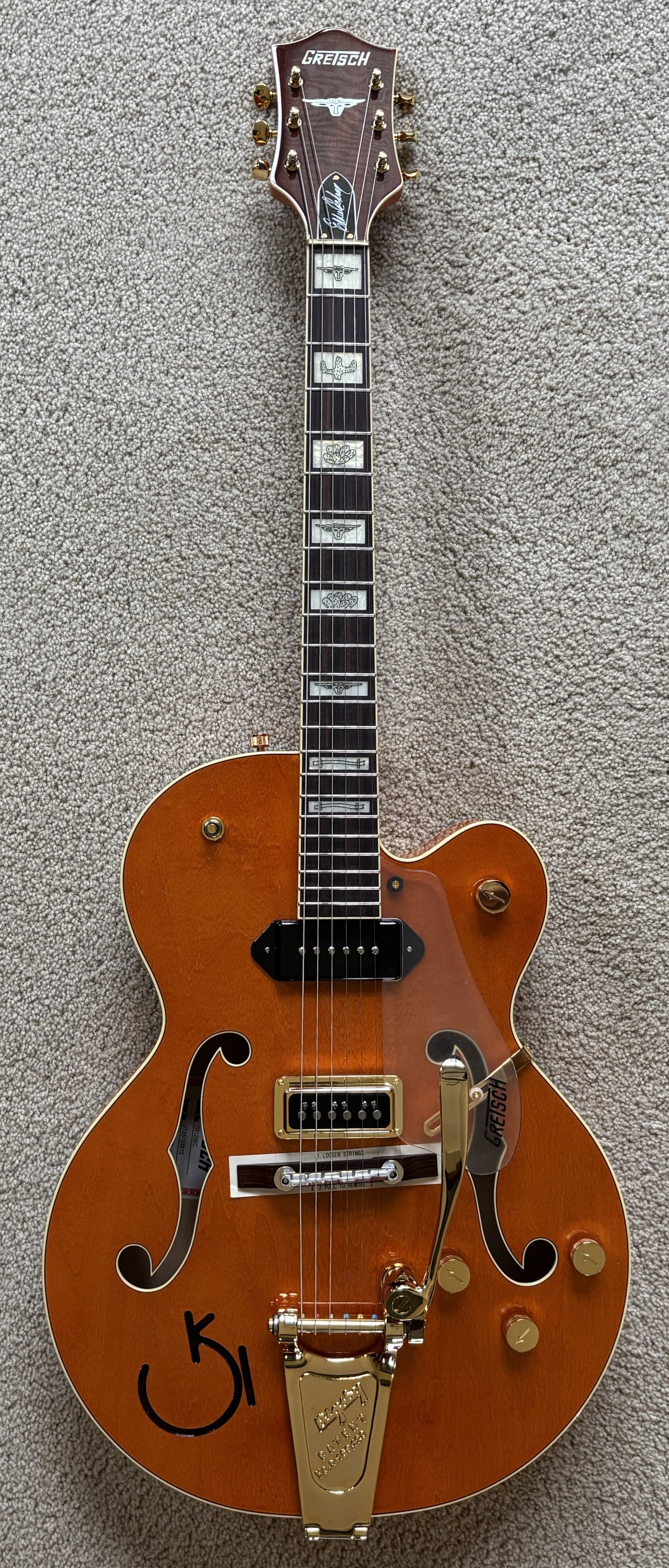Gretsch G6120 Eddie Cochran Signature Electric Guitar, Hollow Body, Bigsby, Hard Shell Case