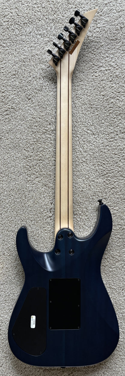 Jackson MJ Series Dinky DKRP Electric Guitar, Transparent Blue Burst, Foam Core Case
