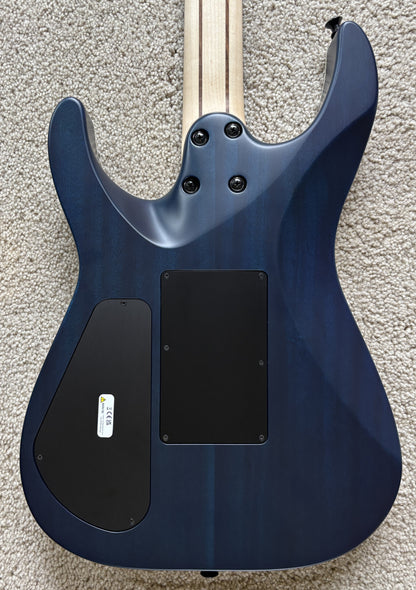 Jackson MJ Series Dinky DKRP Electric Guitar, Transparent Blue Burst, Foam Core Case