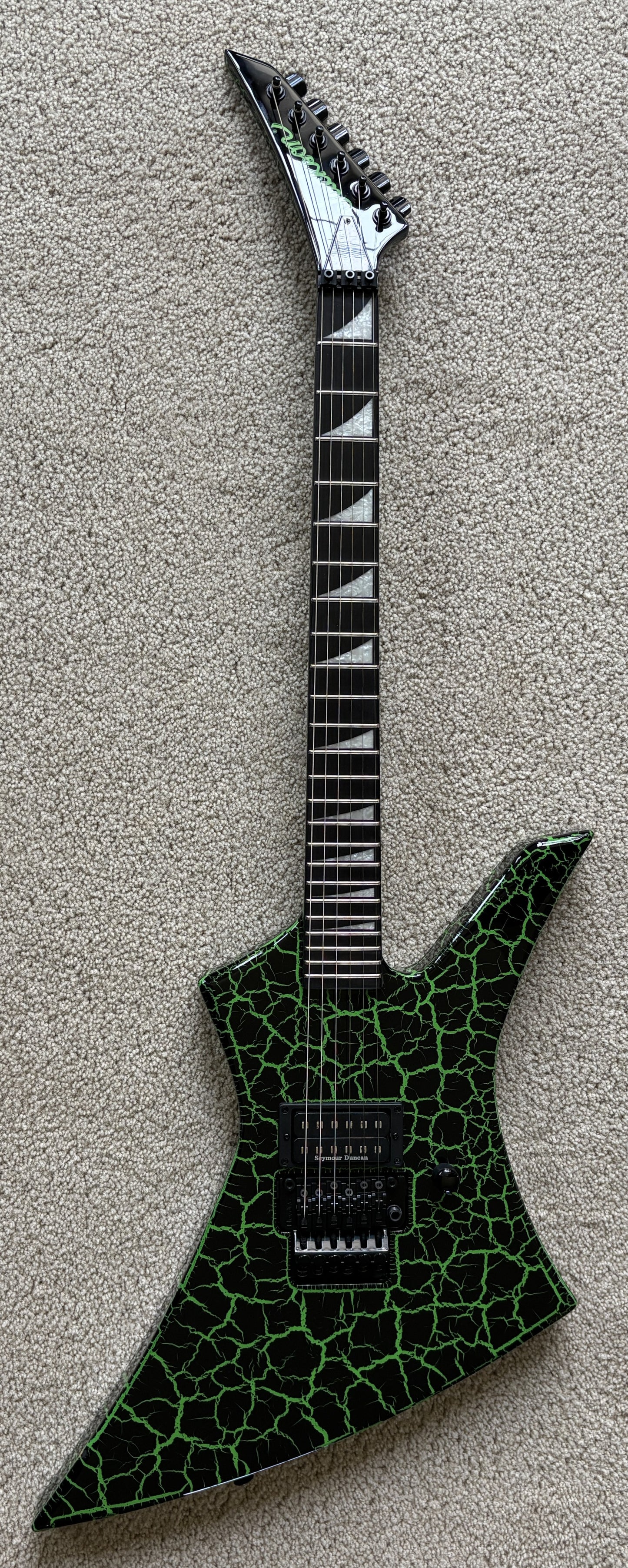 Jackson Pro Series Signature Brandon Ellis Kelly Electric Guitar, Green Crackle, New Gig Bag