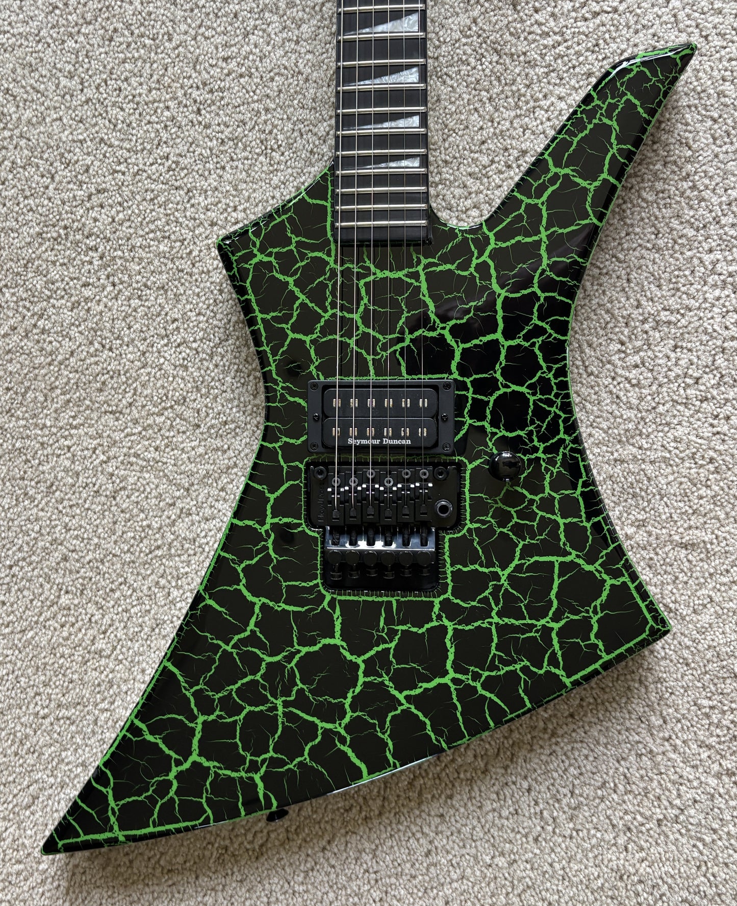 Jackson Pro Series Signature Brandon Ellis Kelly Electric Guitar, Green Crackle, New Gig Bag