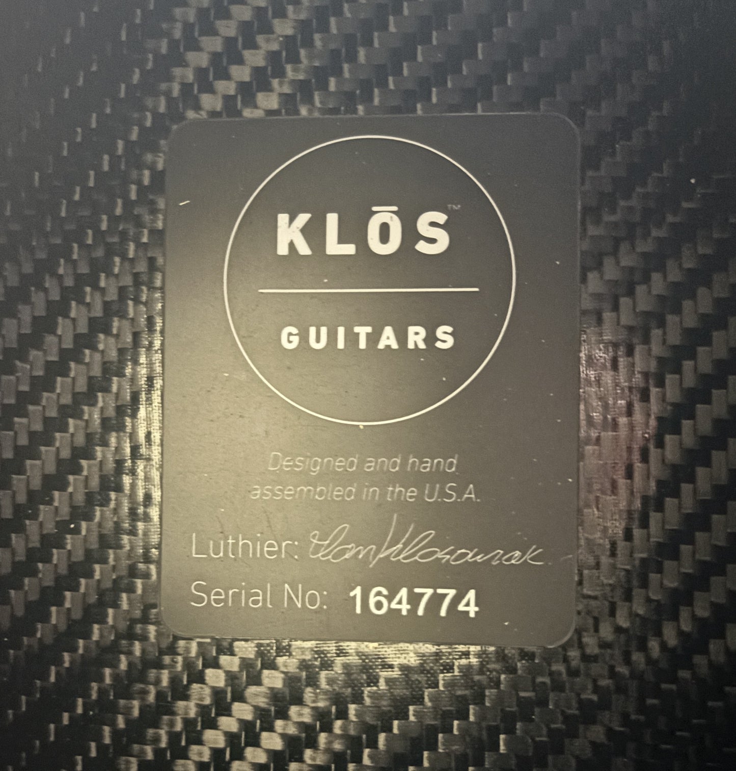 KLOS Full Carbon Series Grand Cutaway Mini Acoustic Electric Guitar, Carbon Fiber, Gig Bag