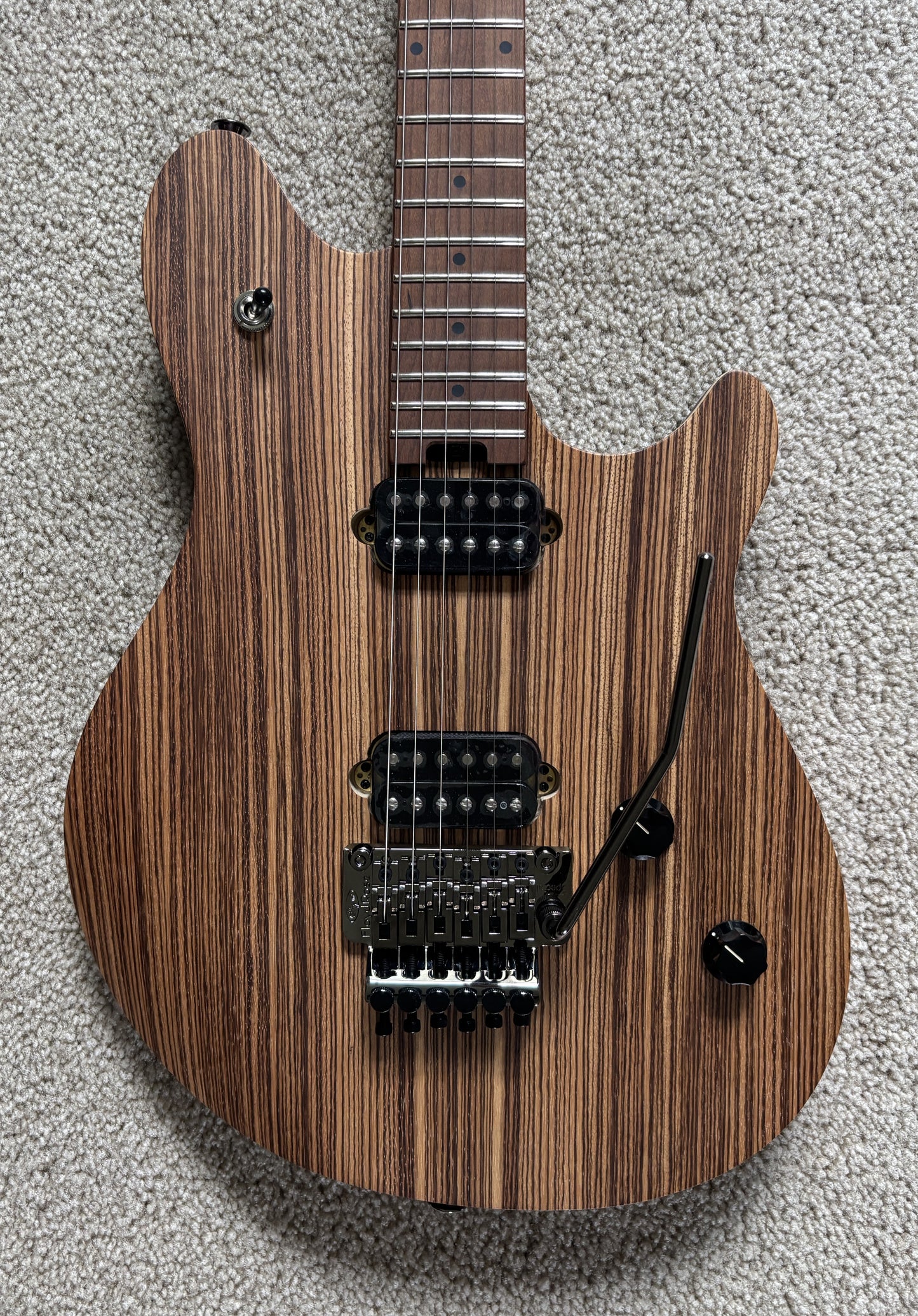 EVH Wolfgang WG Standard Exotic Zebrawood Electric Guitar, Natural Finish