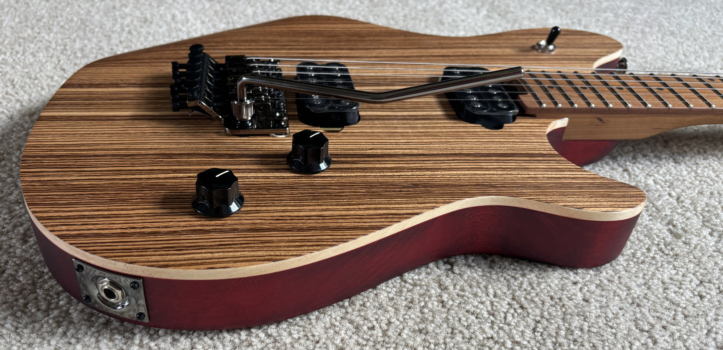 EVH Wolfgang WG Standard Exotic Zebrawood Electric Guitar, Natural Finish