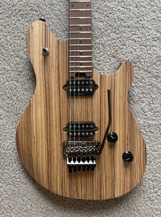 EVH Wolfgang WG Standard Exotic Zebrawood Electric Guitar, Natural Finish, TKL Gig Bag