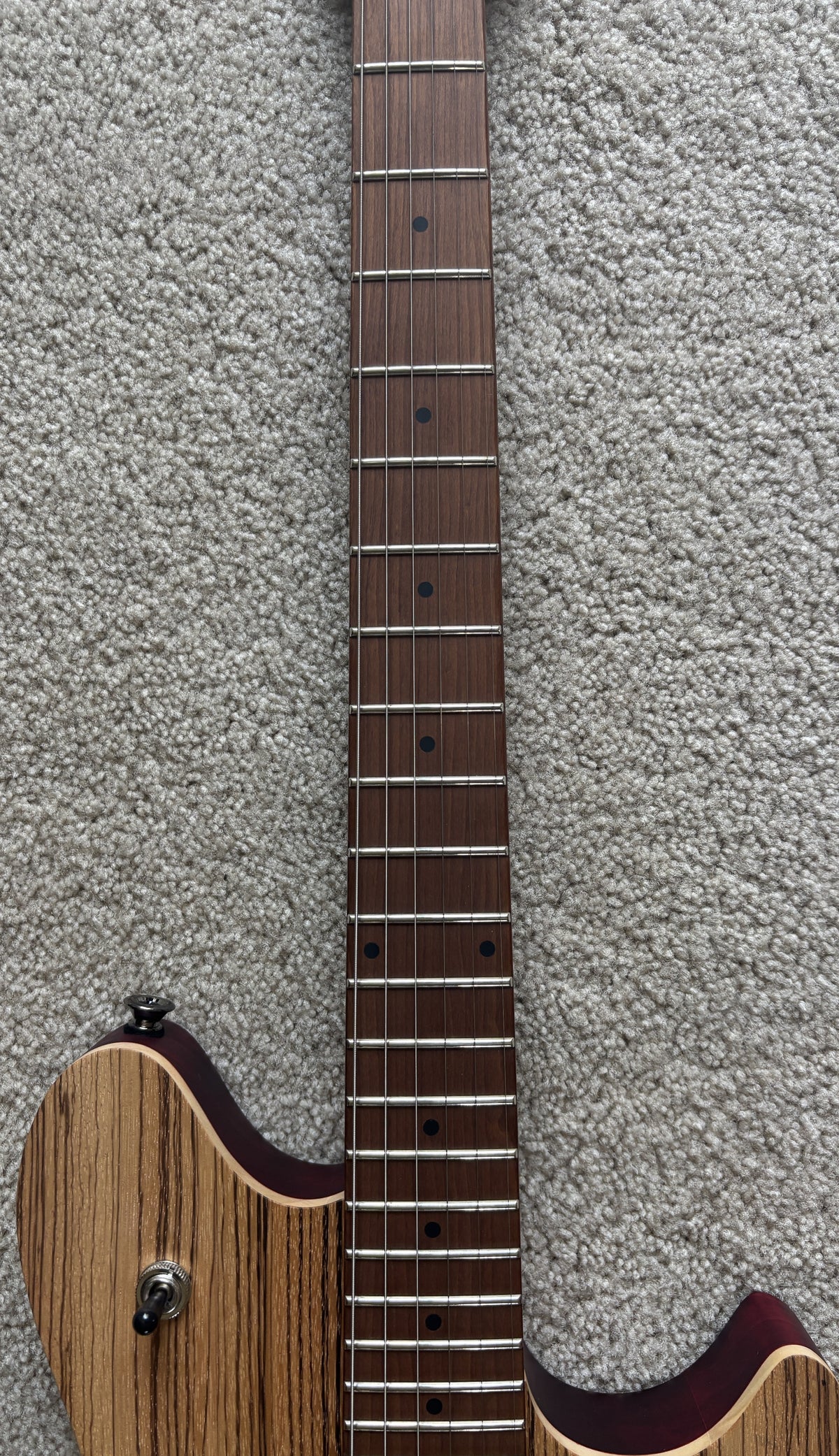 EVH Wolfgang WG Standard Exotic Zebrawood Electric Guitar, Natural Finish, TKL Gig Bag