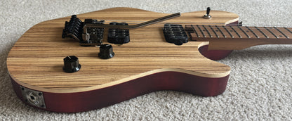 EVH Wolfgang WG Standard Exotic Zebrawood Electric Guitar, Natural Finish, TKL Gig Bag