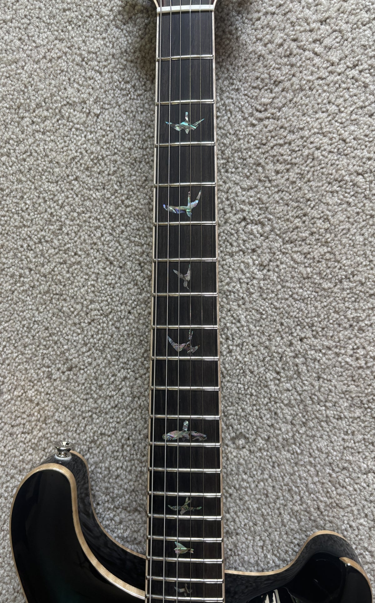 PRS Paul Reed Smith SE Hollowbody II Piezo Electric Guitar, Peacock Blue