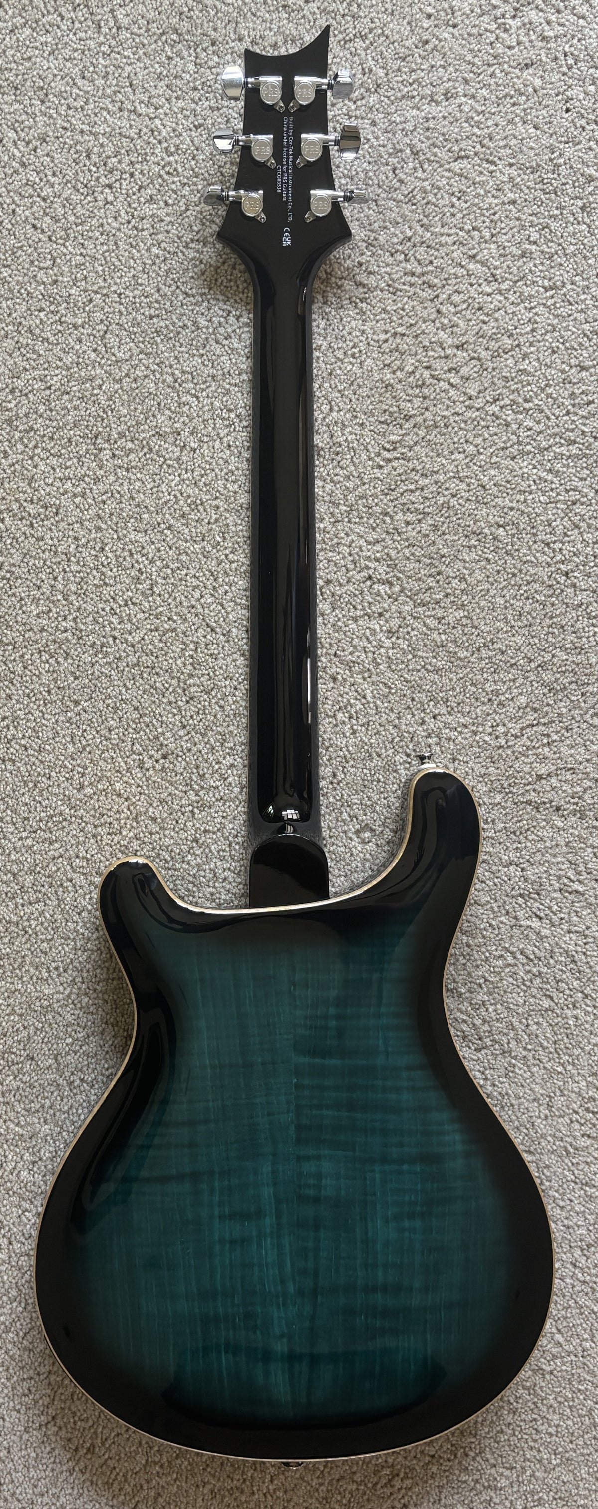 PRS Paul Reed Smith SE Hollowbody II Piezo Electric Guitar, Peacock Blue