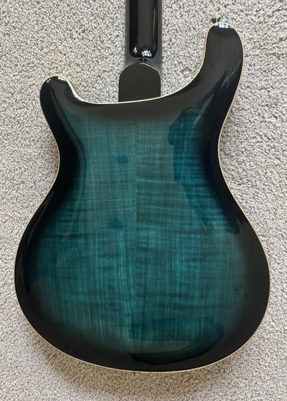 PRS Paul Reed Smith SE Hollowbody II Piezo Electric Guitar, Peacock Blue