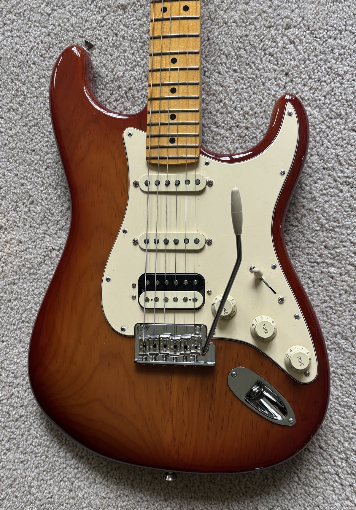 Fender 70th American Professional II Stratocaster HSS Electric Guitar, Sienna Sunburst, Deluxe Molded Case