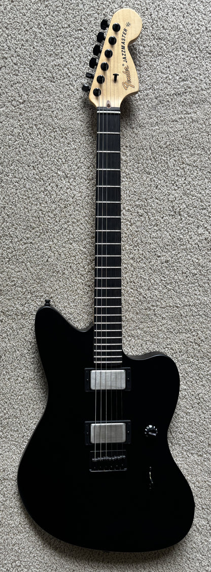 Fender Jim Root Jazzmaster Electric Guitar, Flat Black, Hard Shell Case