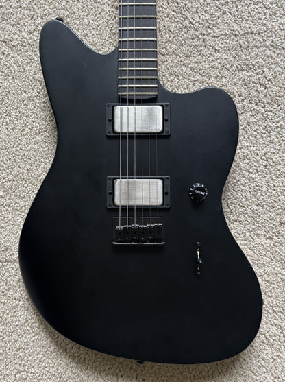 Fender Jim Root Jazzmaster Electric Guitar, Flat Black, Hard Shell Case
