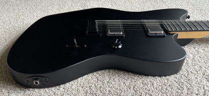 Fender Jim Root Jazzmaster Electric Guitar, Flat Black, Hard Shell Case