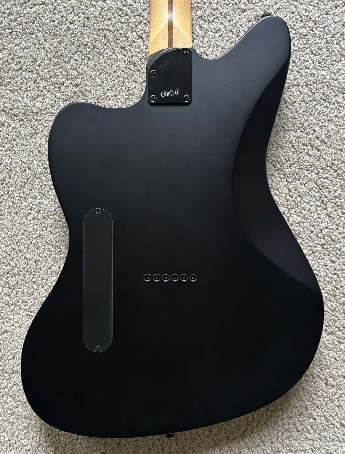 Fender Jim Root Jazzmaster Electric Guitar, Flat Black, Hard Shell Case