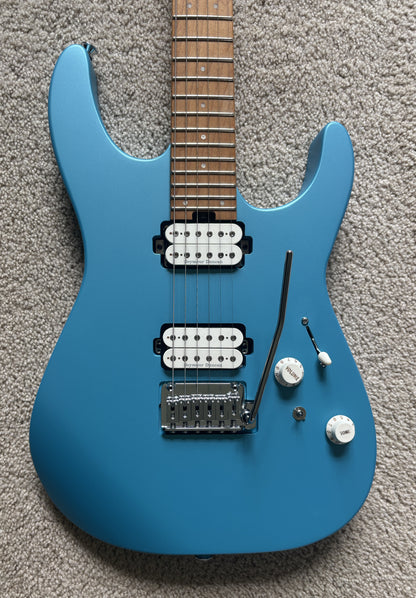 Charvel Pro-Mod DK24 HH 2PT CM Electric Guitar, Matte Blue Frost