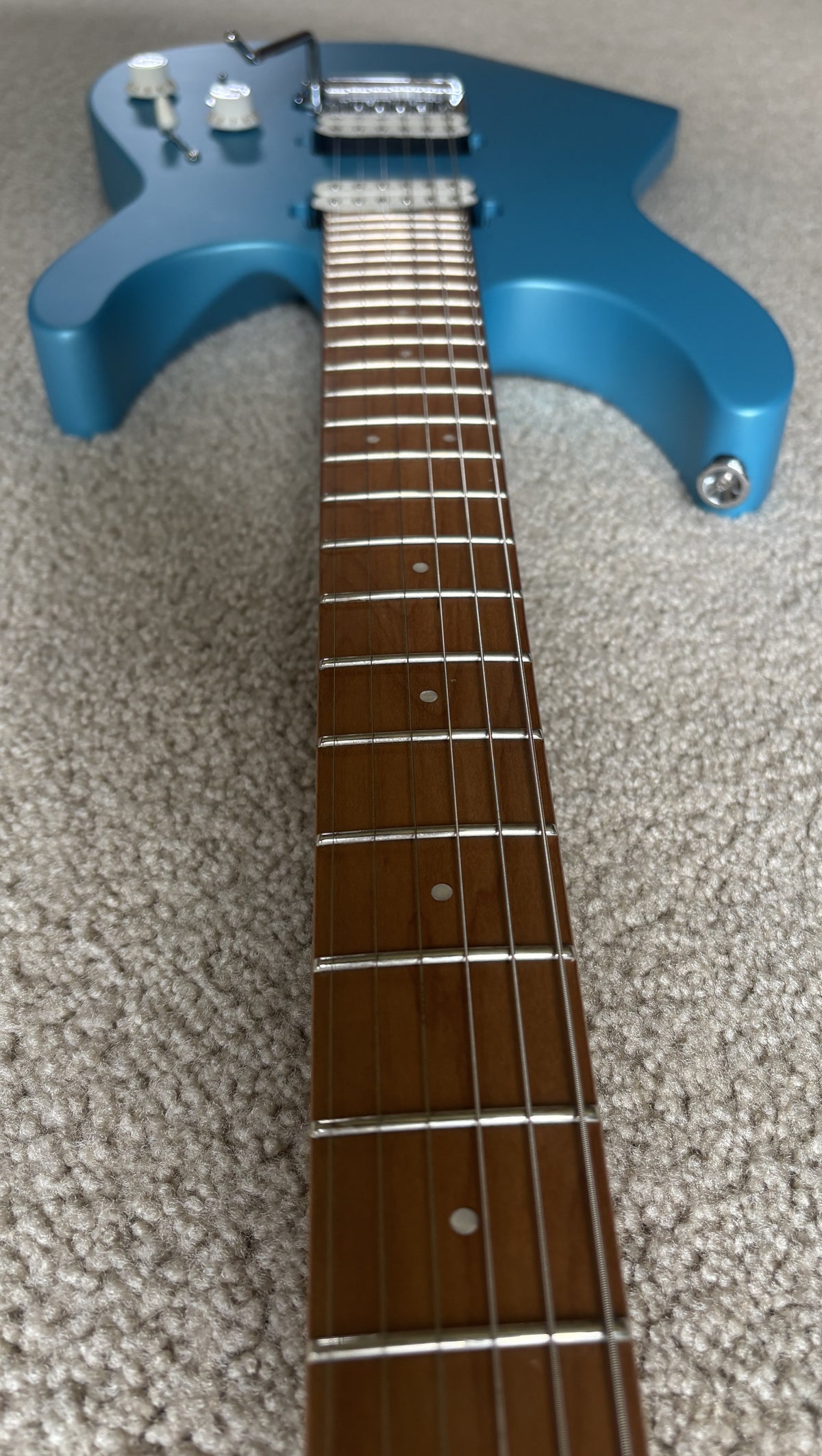 Charvel Pro-Mod DK24 HH 2PT CM Electric Guitar, Matte Blue Frost