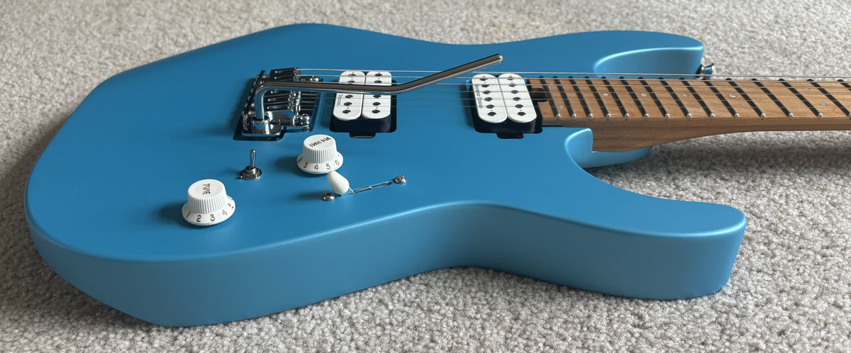 Charvel Pro-Mod DK24 HH 2PT CM Electric Guitar, Matte Blue Frost