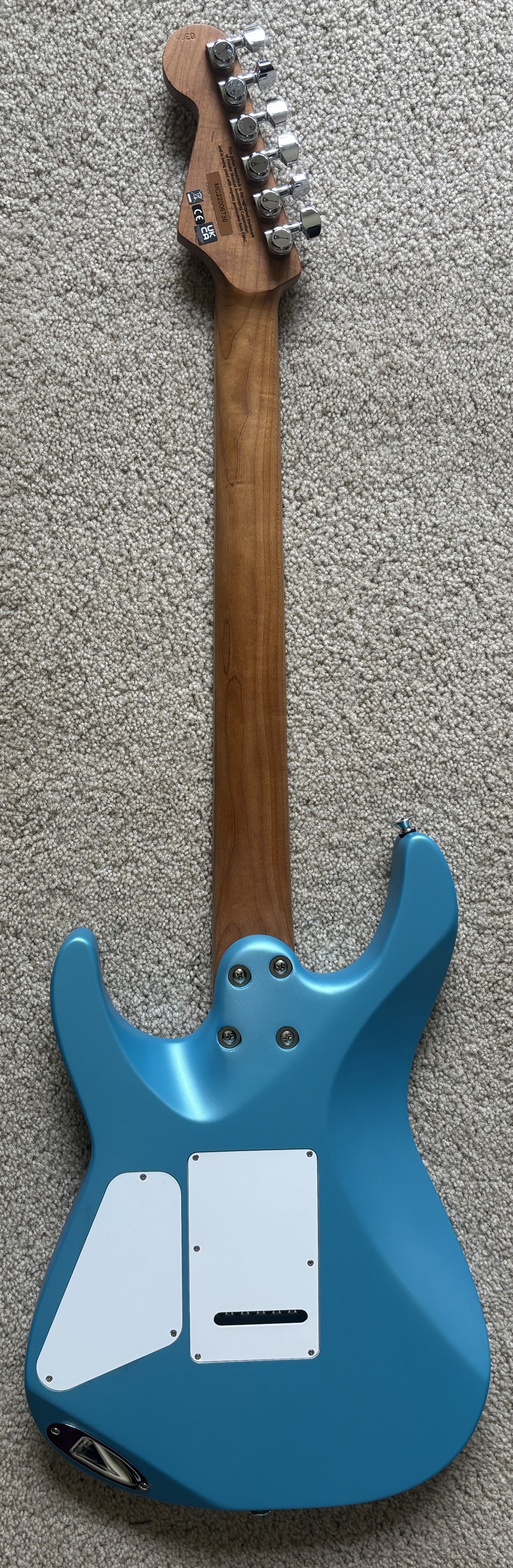 Charvel Pro-Mod DK24 HH 2PT CM Electric Guitar, Matte Blue Frost