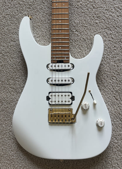 Charvel Pro-Mod DK24 HSS 2PT CM Electric Guitar, Snow White