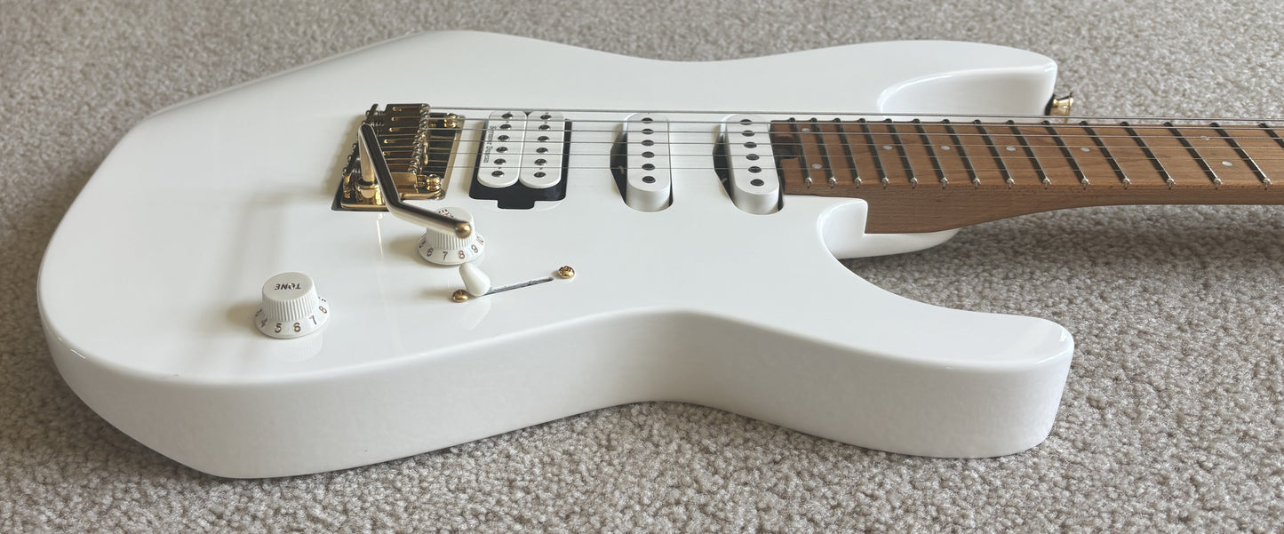 Charvel Pro-Mod DK24 HSS 2PT CM Electric Guitar, Snow White