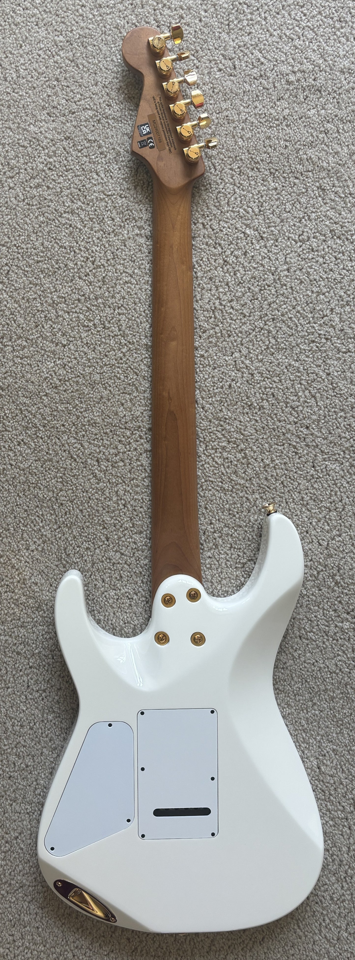 Charvel Pro-Mod DK24 HSS 2PT CM Electric Guitar, Snow White