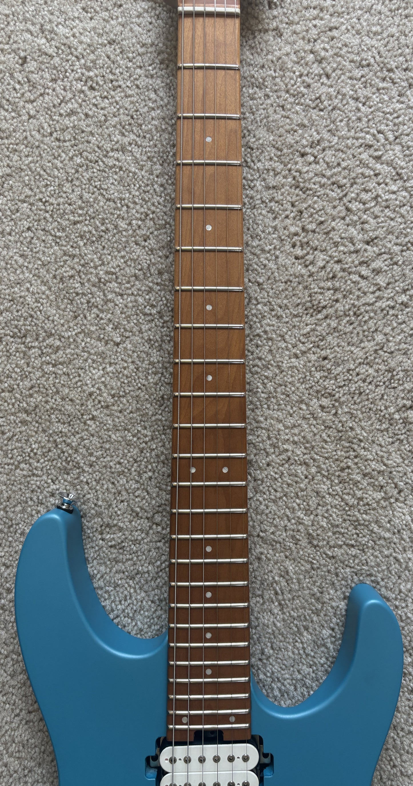 Charvel Pro-Mod DK24 HH 2PT CM Electric Guitar, Matte Blue Frost