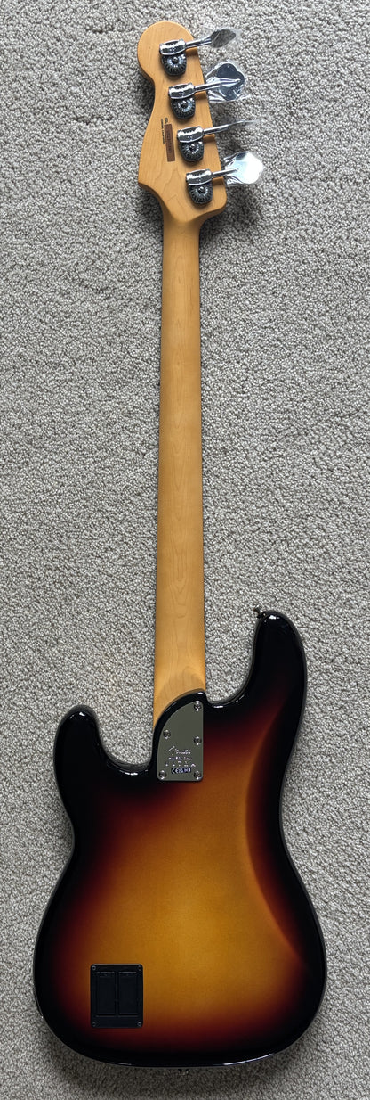 Fender American Ultra Precision Bass Guitar, Ultraburst, Premium Molded Hardshell Case
