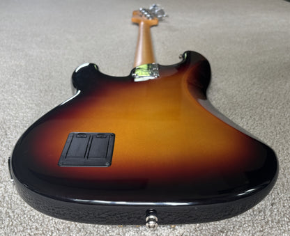 Fender American Ultra Precision Bass Guitar, Ultraburst, Premium Molded Hardshell Case