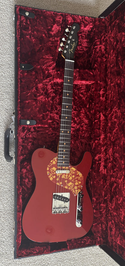 Fender Limited Edition Raphael Saadiq Telecaster Electric Guitar, Dark Red Metallic, Hard Shell Case