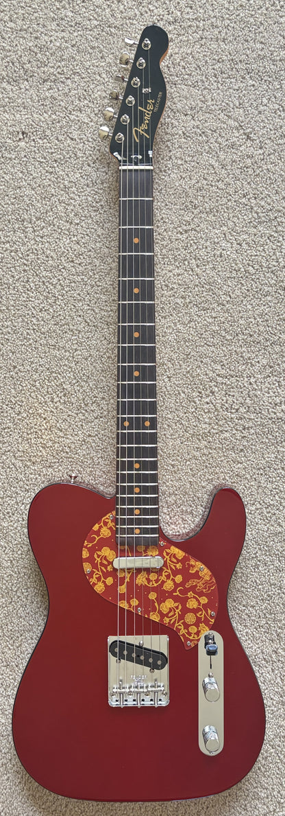 Fender Limited Edition Raphael Saadiq Telecaster Electric Guitar, Dark Red Metallic, Hard Shell Case