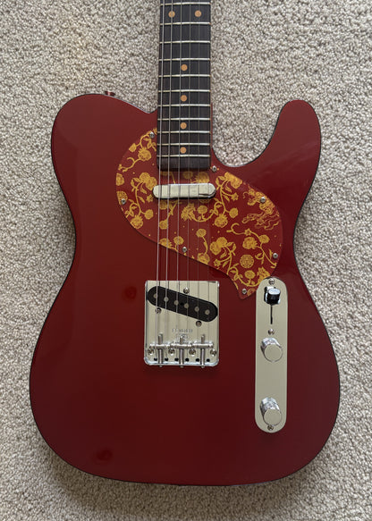 Fender Limited Edition Raphael Saadiq Telecaster Electric Guitar, Dark Red Metallic, Hard Shell Case