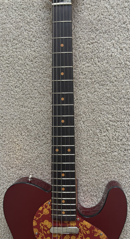 Fender Limited Edition Raphael Saadiq Telecaster Electric Guitar, Dark Red Metallic, Hard Shell Case