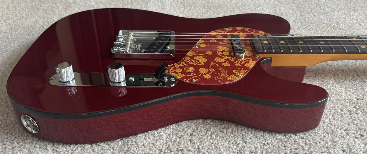 Fender Limited Edition Raphael Saadiq Telecaster Electric Guitar, Dark Red Metallic, Hard Shell Case