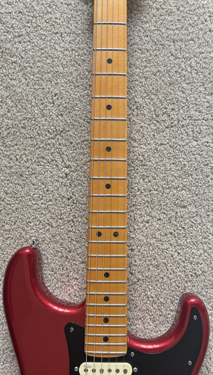 Fender American Ultra II Stratocaster Electric Guitar, Sinister Red, Deluxe Molded Case