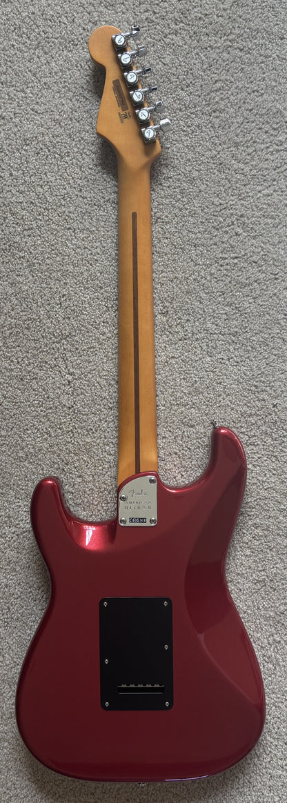 Fender American Ultra II Stratocaster Electric Guitar, Sinister Red, Deluxe Molded Case