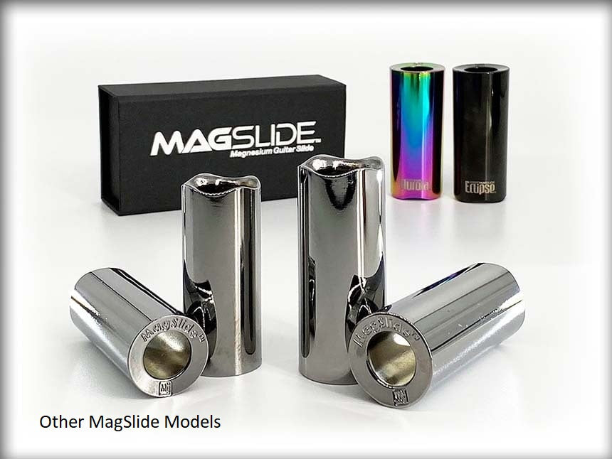 MagSlide Magnesium Guitar Slide, MS-2 "Black Chrome" Large Size