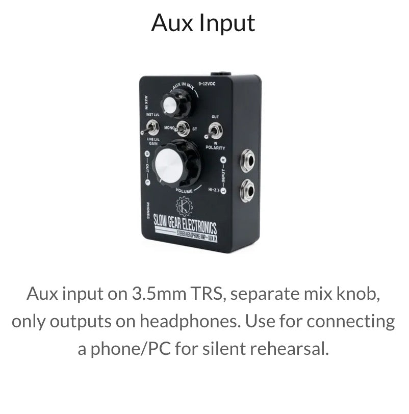 Slow Gear Electronics Pedalboard Headphone Amp (with Aux input) – Bad Rabbit Guitars