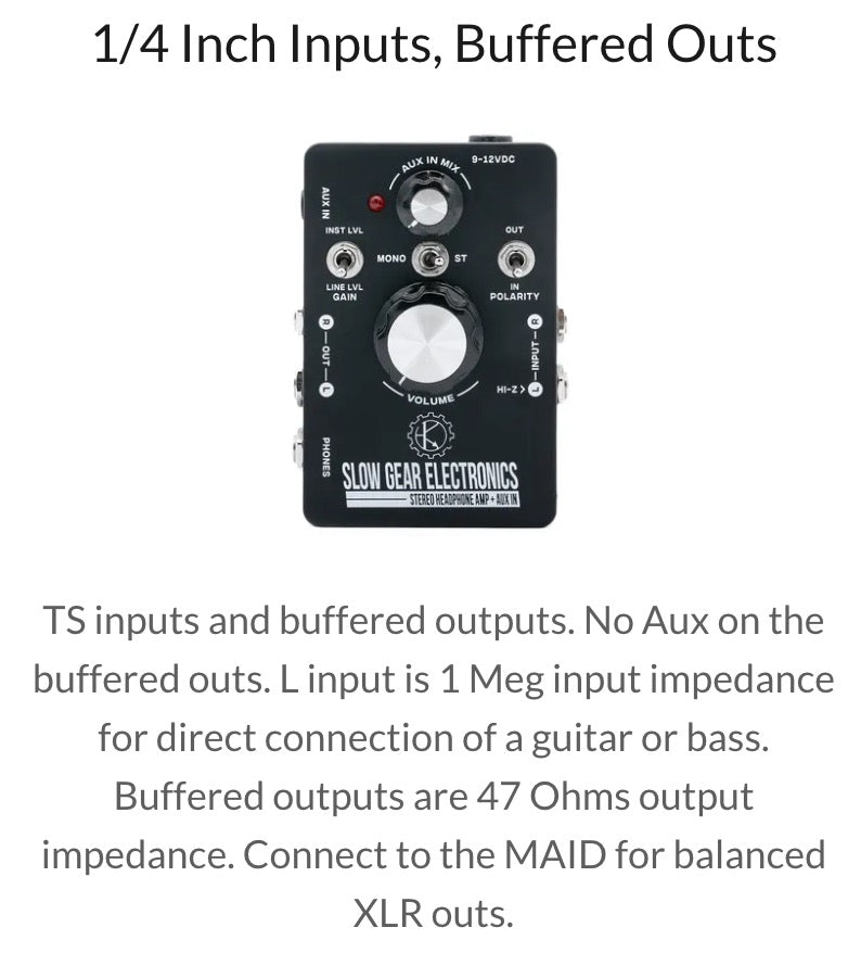 Slow Gear Electronics Pedalboard Headphone Amp (with Aux input) – Bad Rabbit Guitars