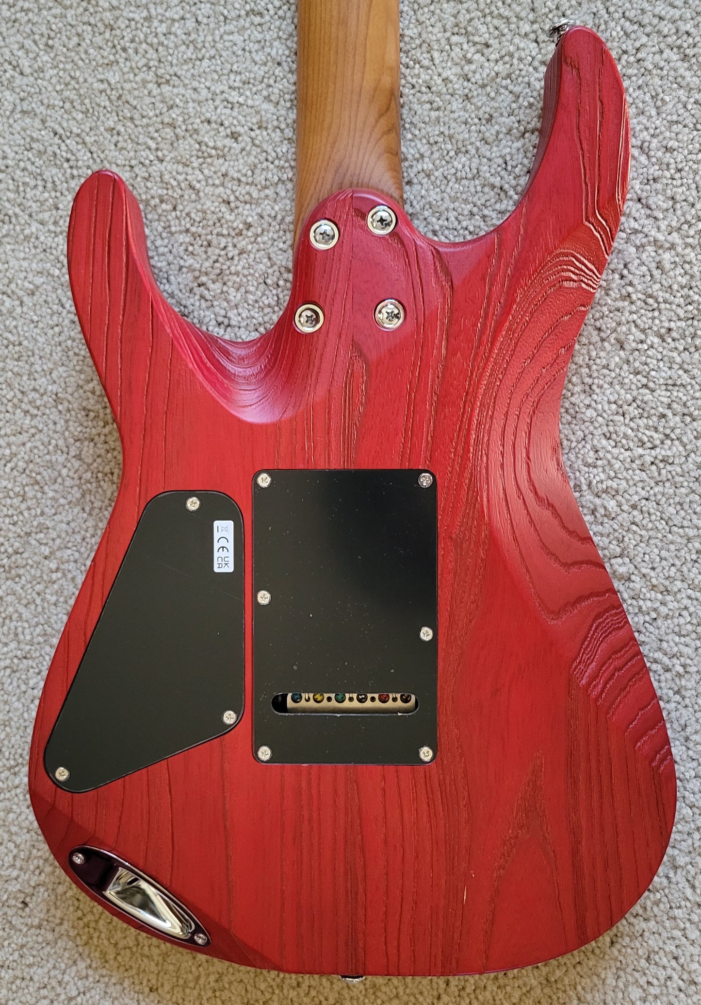 Charvel Pro-Mod DK24 HSS 2PT CM Red Ash Electric Guitar, New Molded Hard Shell Case