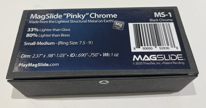 MagSlide Magnesium Guitar Slide, MS-1 "Black Chrome" Pinky Size