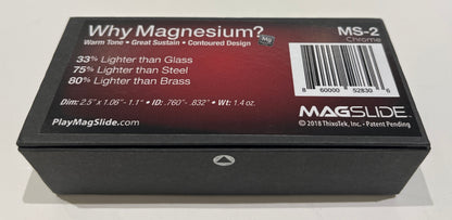 MagSlide Magnesium Guitar Slide, MS-2 "Black Chrome" Large Size