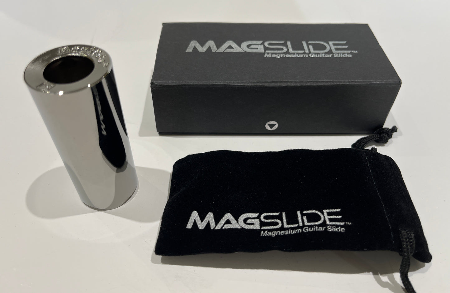 MagSlide Magnesium Guitar Slide, MS-2 "Black Chrome" Large Size