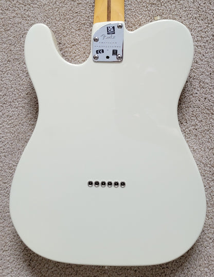 Fender American Professional II Telecaster Electric Guitar, Olympic White, Deluxe Molded Case