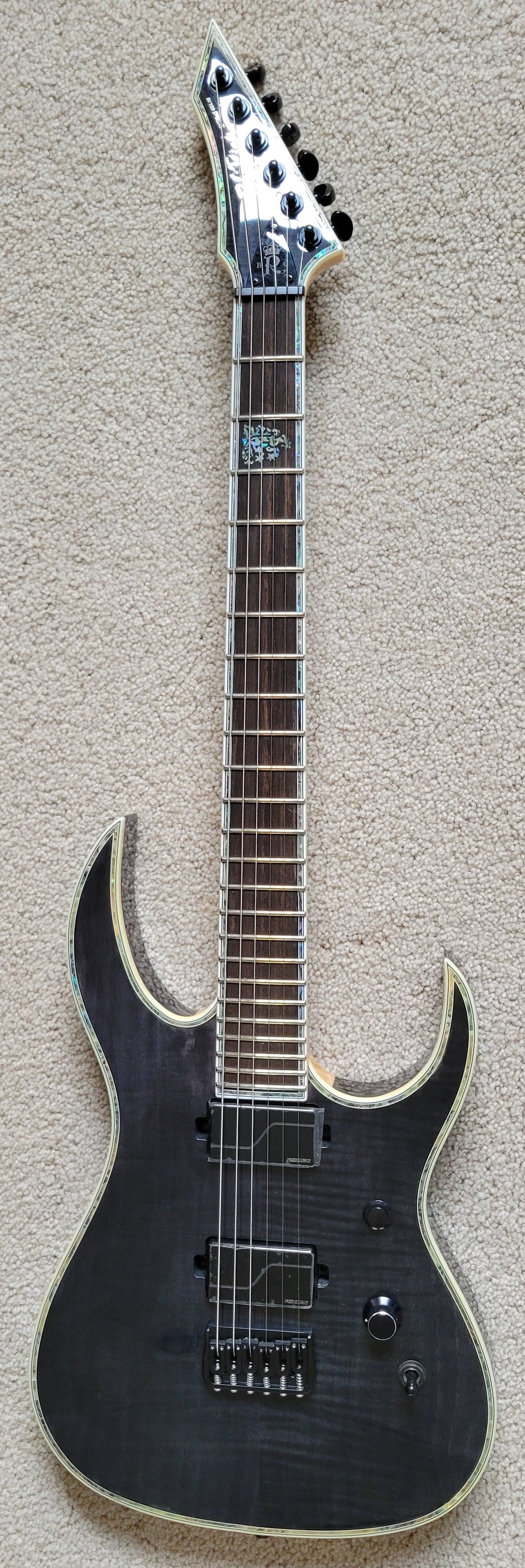 B.C. Rich Shredzilla Extreme Exotic Electric Guitar, Trans Black, New Hard Shell Case