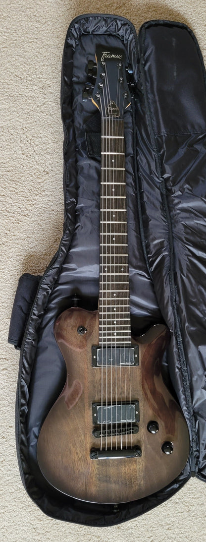 Framus D-Series Panthera Pro 7-String Electric Guitar, Nirvana Black Transparent High Polish, Gigbag