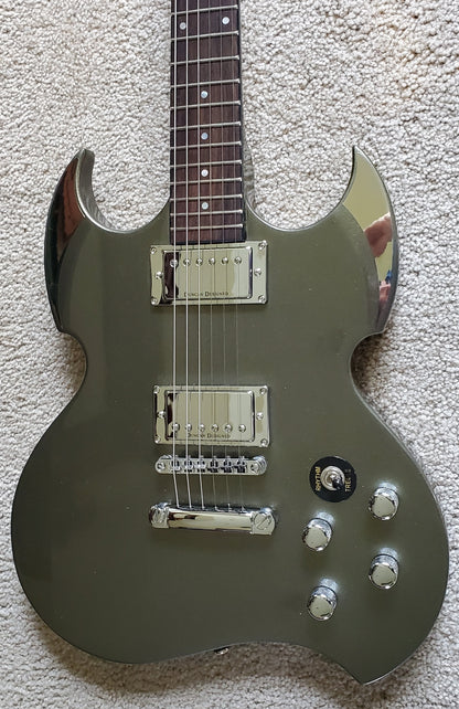 Samick Greg Bennett CA2 MS Metallic Silver Electric Guitar - New Hard Shell Case